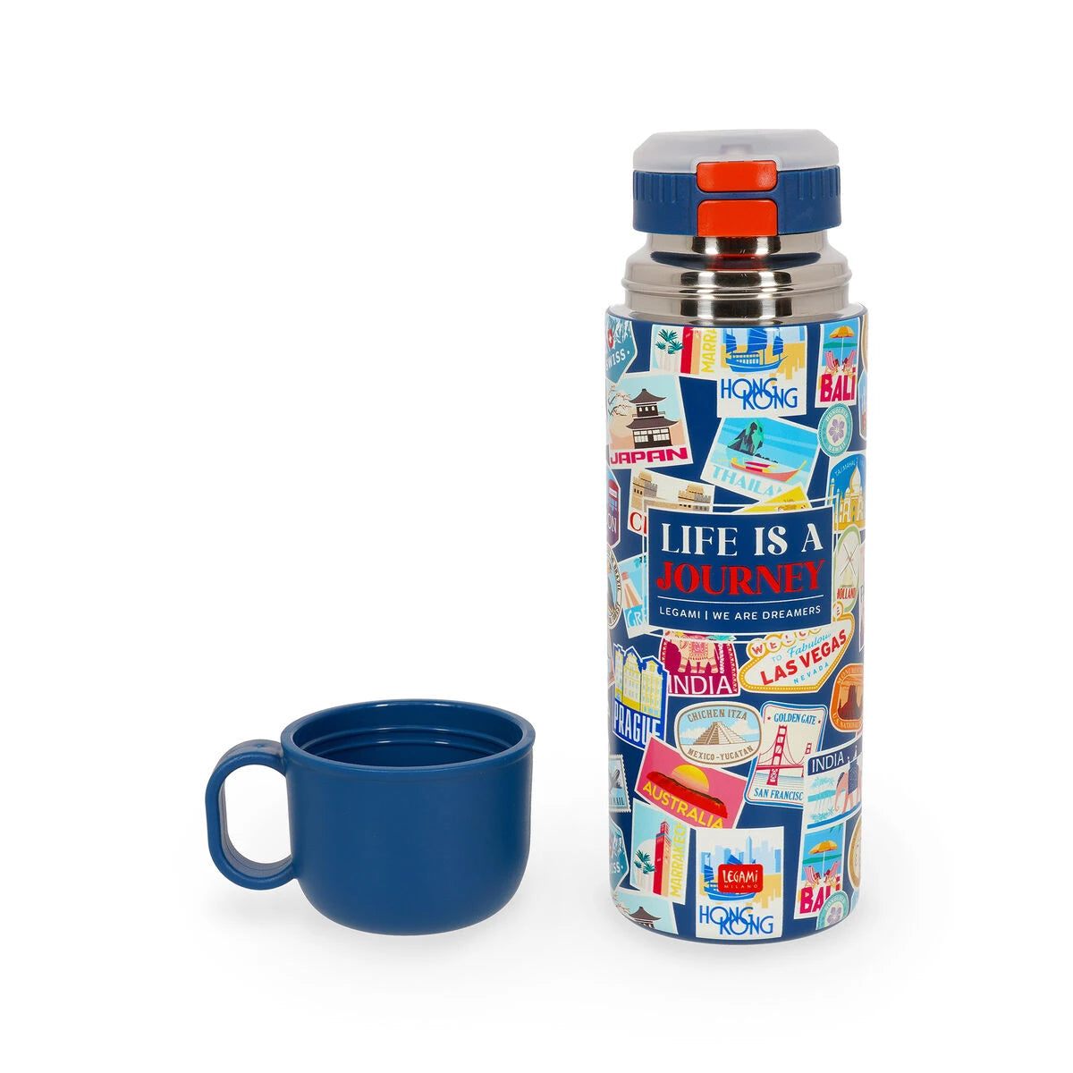 Legami - Thermos und Becher - Heiß und Kalt - Reisesticker