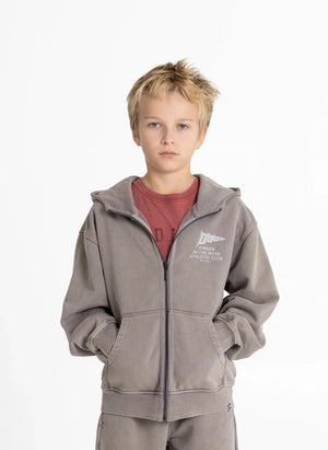 Finger in the nose - Harlan Run Club Organischer Baumwoll-Sweatshirt | Grau