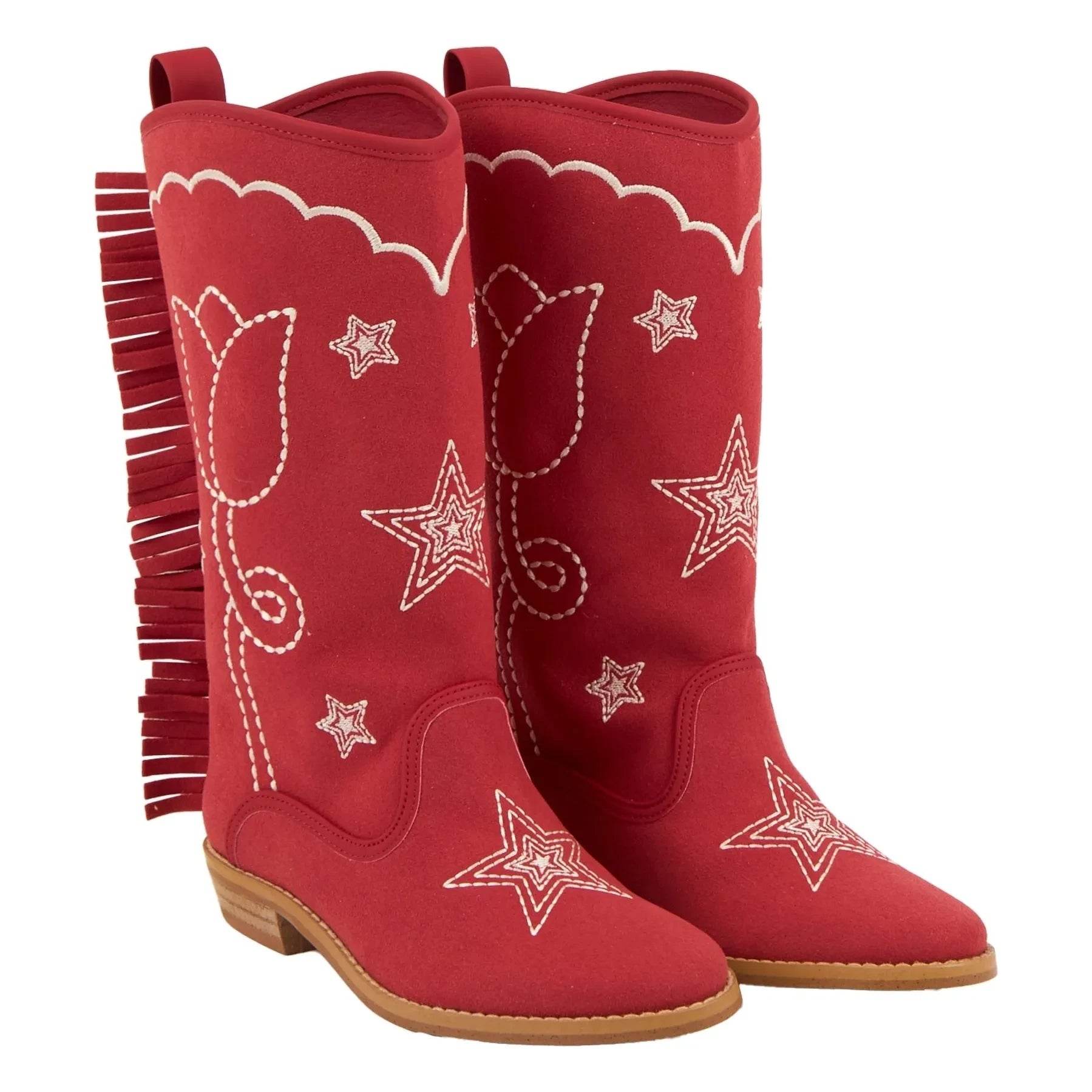 Stella McCartney Kids - Stiefeletten mit Fransen | Rot