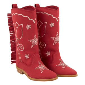 Stella McCartney Kids - Stiefeletten mit Fransen | Rot