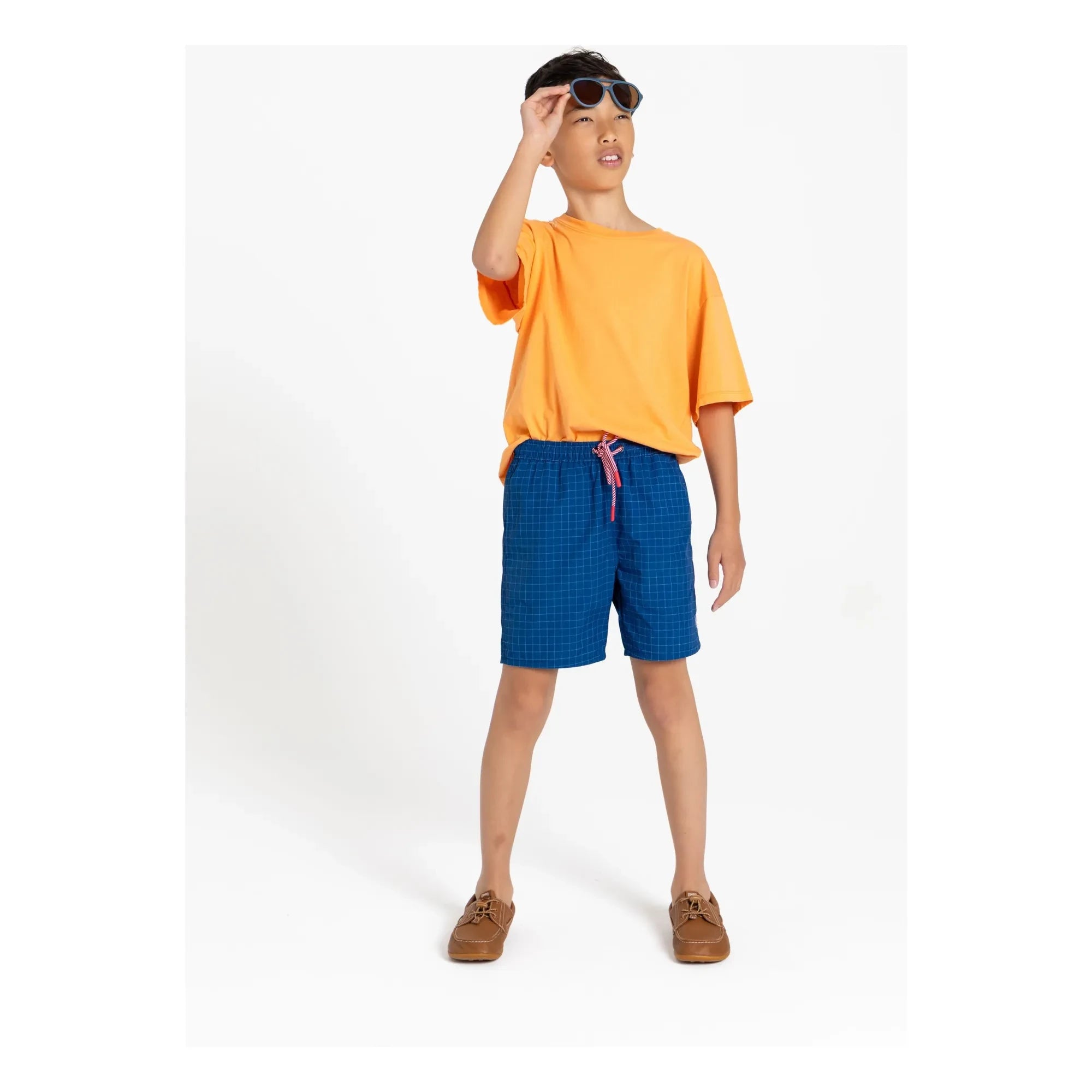Smallable Kid - Archie Karierter Badeshorts | Blau
