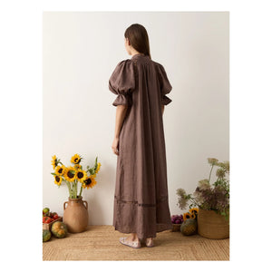 Boteh - Myra Leinenkleid | Mokka