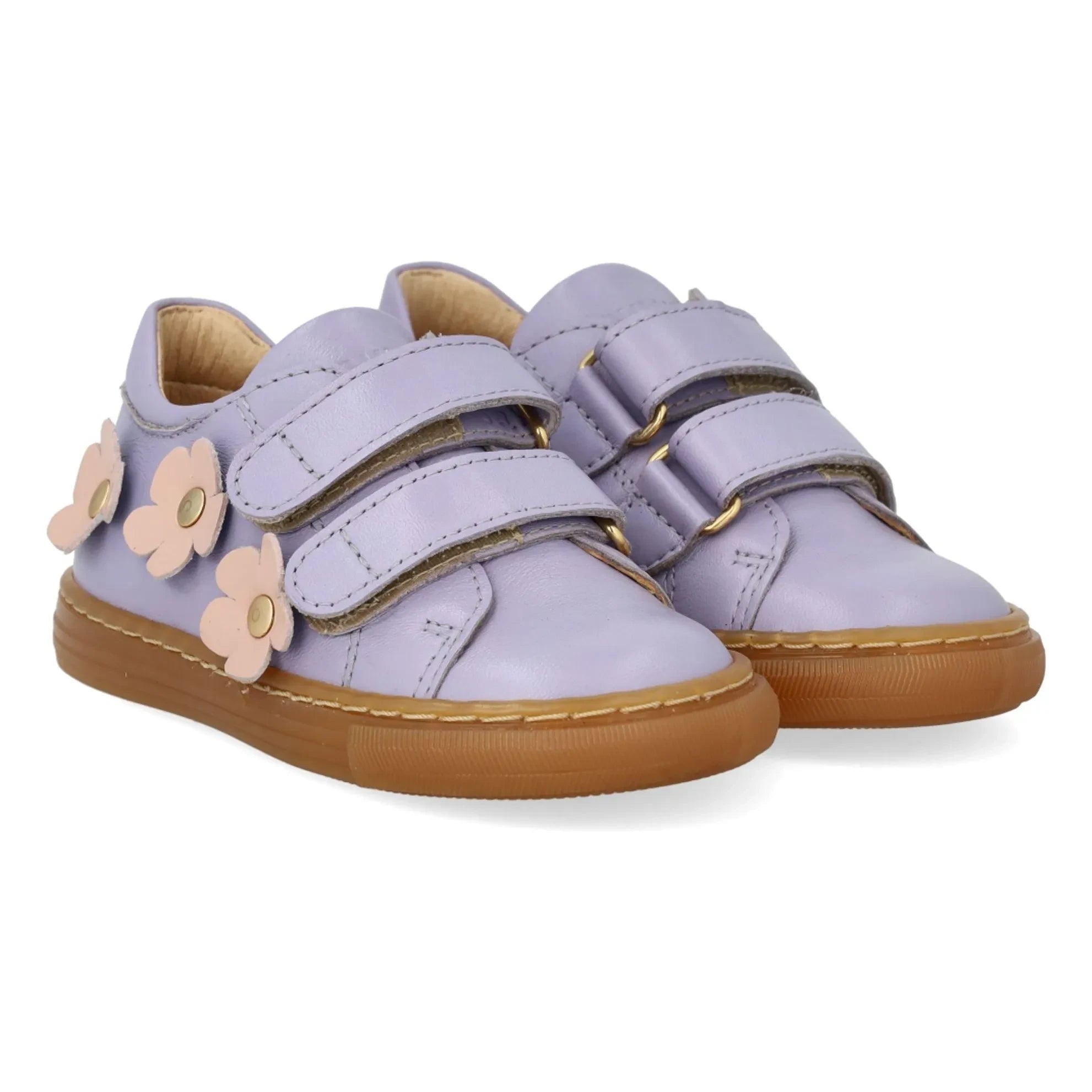 Angulus - Gestreifte Blumen-Sneaker | Flieder