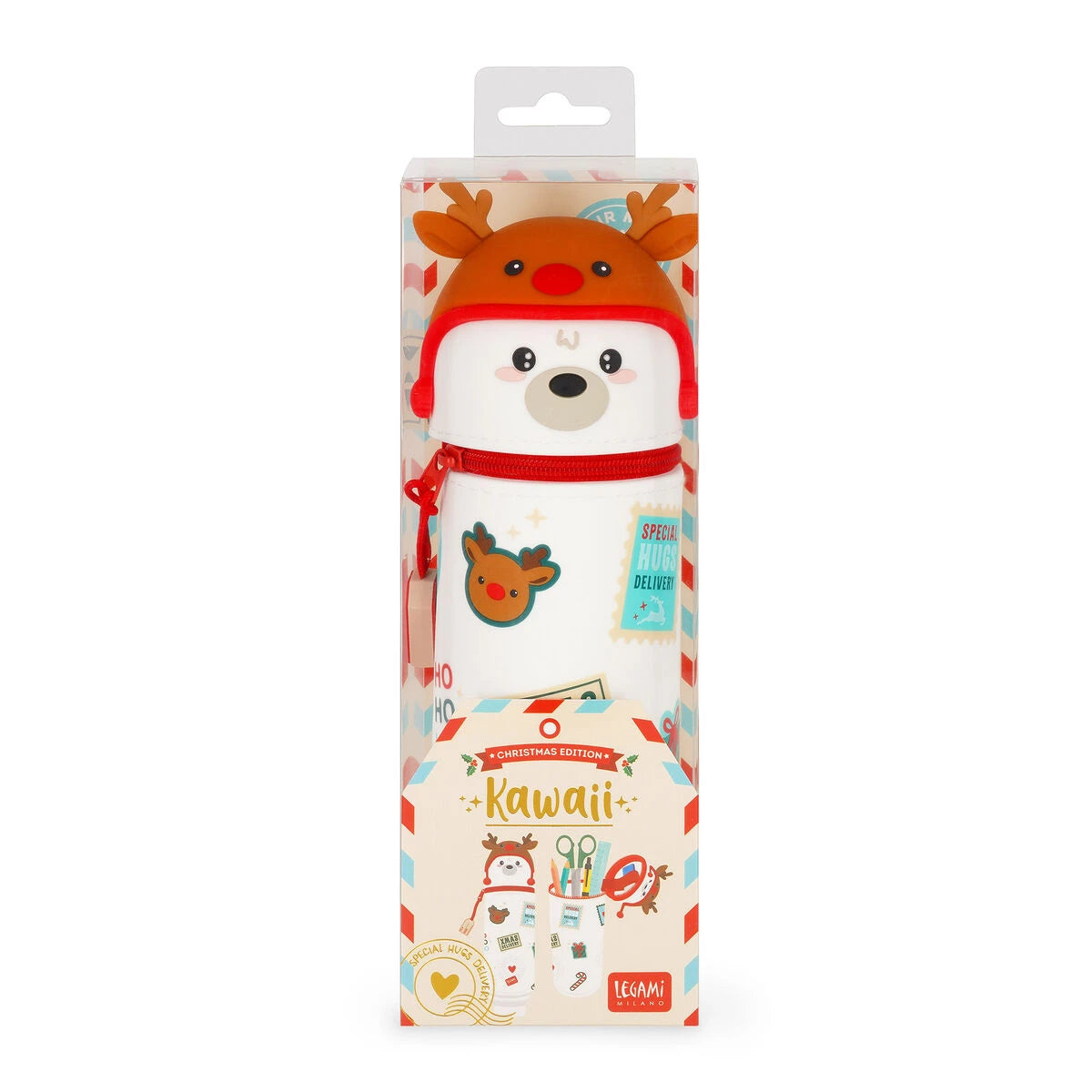 Legami - 2-in-1 Silikon Weihnachtsschreibetui Eisbär - Kawaii