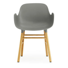 Normann Copenhagen - Form Stuhl mit Armlehnen, Eiche | Grau