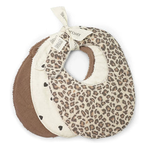 Babyshower - Lätzchen-Set mit Leopardenmuster, 3-teilig