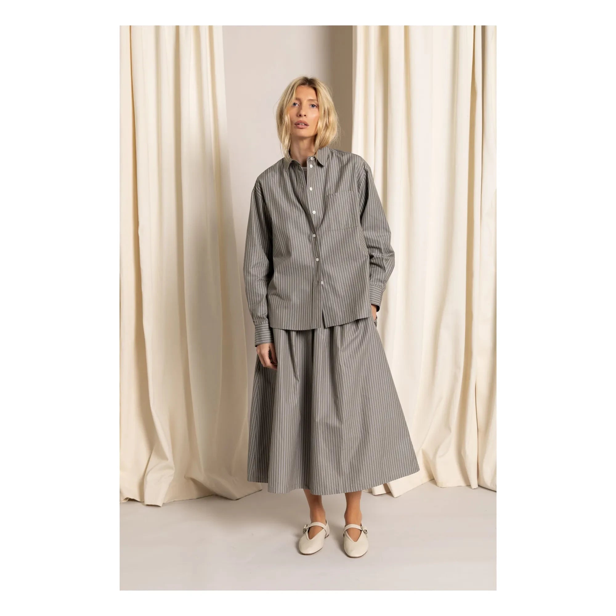 Smallable Woman - Kanel Gestreiftes Hemd | Grau