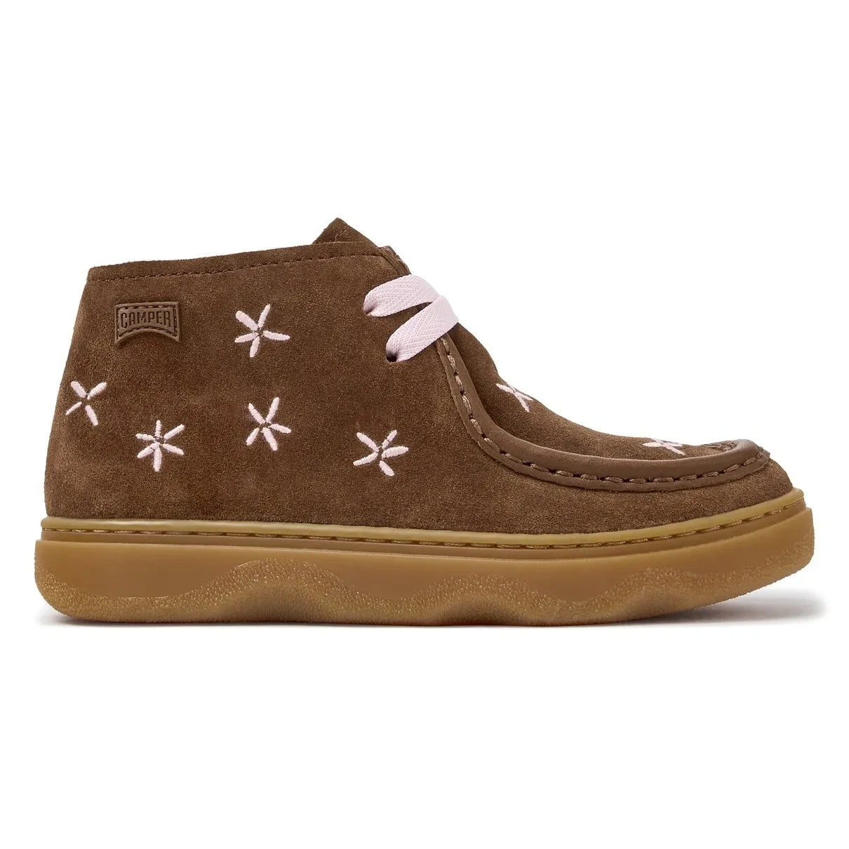 Camper - Kiddo Schnürstiefel mit Blumen | Braun