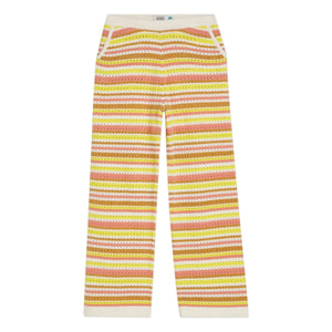 Scotch & Soda – Hose mit Lurex-Netzstreifen | Gelb