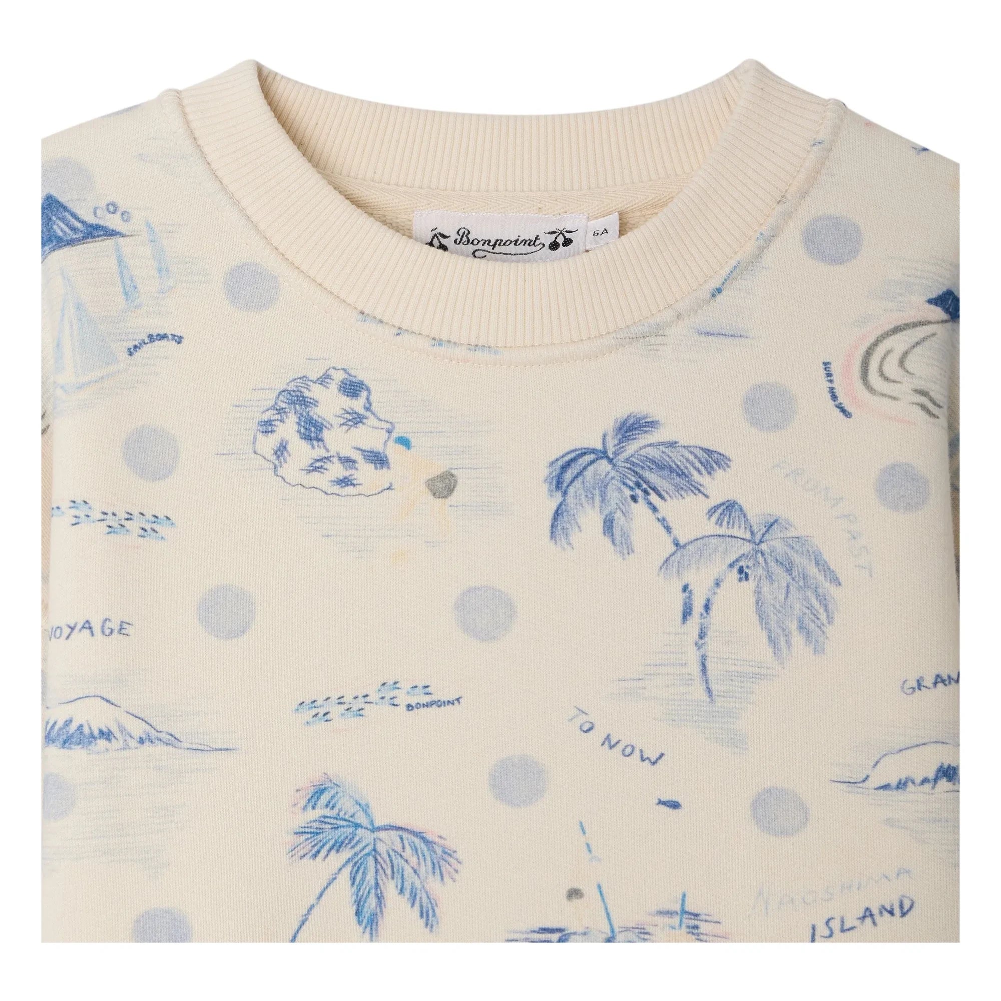 Bonpoint - Sweatshirt aus Bio-Baumwolle mit Tonino | Ecru