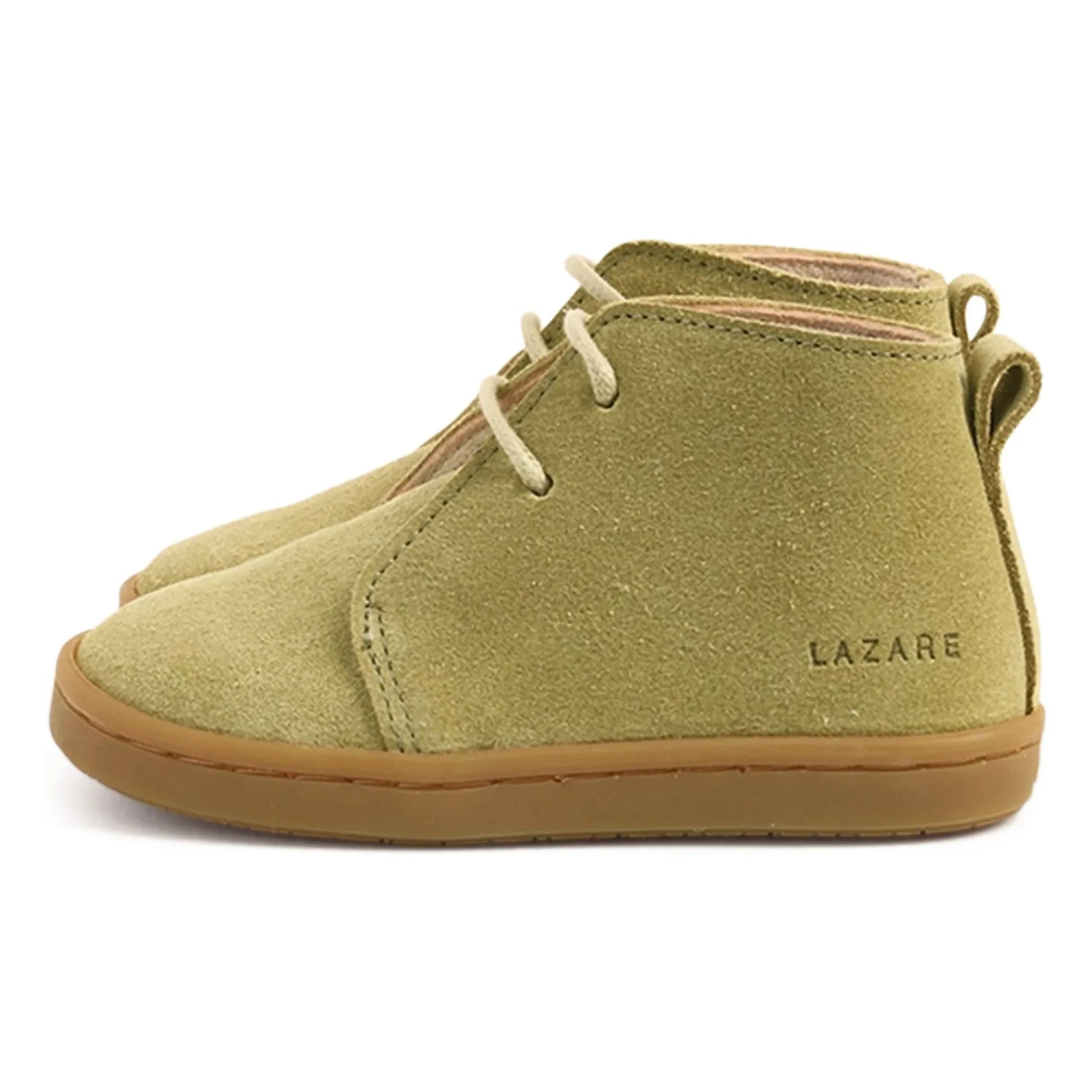 Lazare - Raoul Sneaker aus Wildleder mit Schnürsenkeln | Mandelgrün