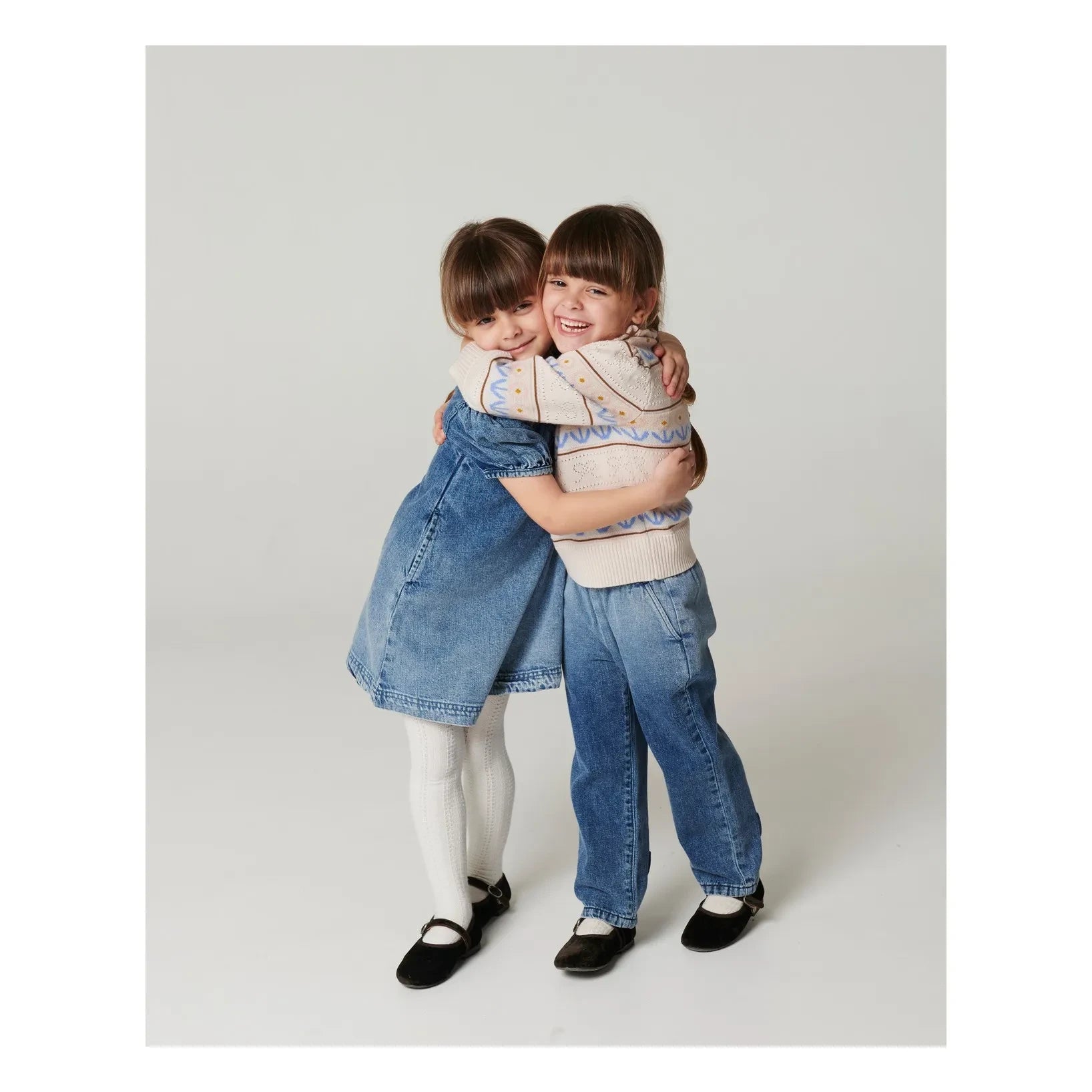 Copenhagen Colors - Jeans-Block-Spray aus Bio-Baumwolle mit Schleifen-Detail | Blau