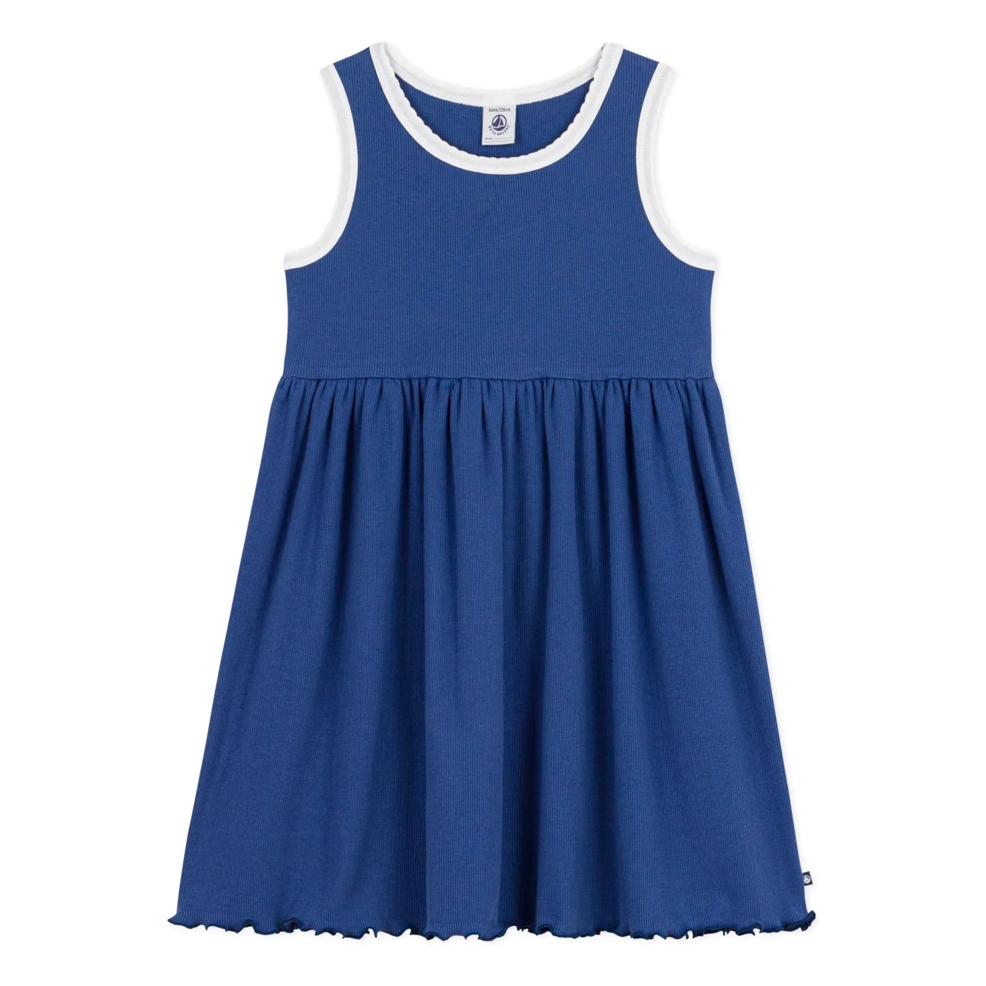 Petit Bateau – Geripptes Kleid | Dunkelblau