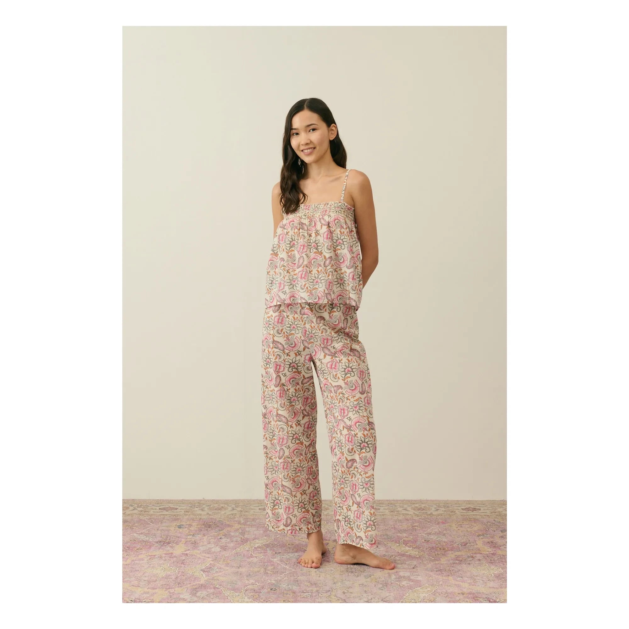 Louise Misha - Minalon Bio-Baumwoll-Pyjama - Damenkollektion | Creme