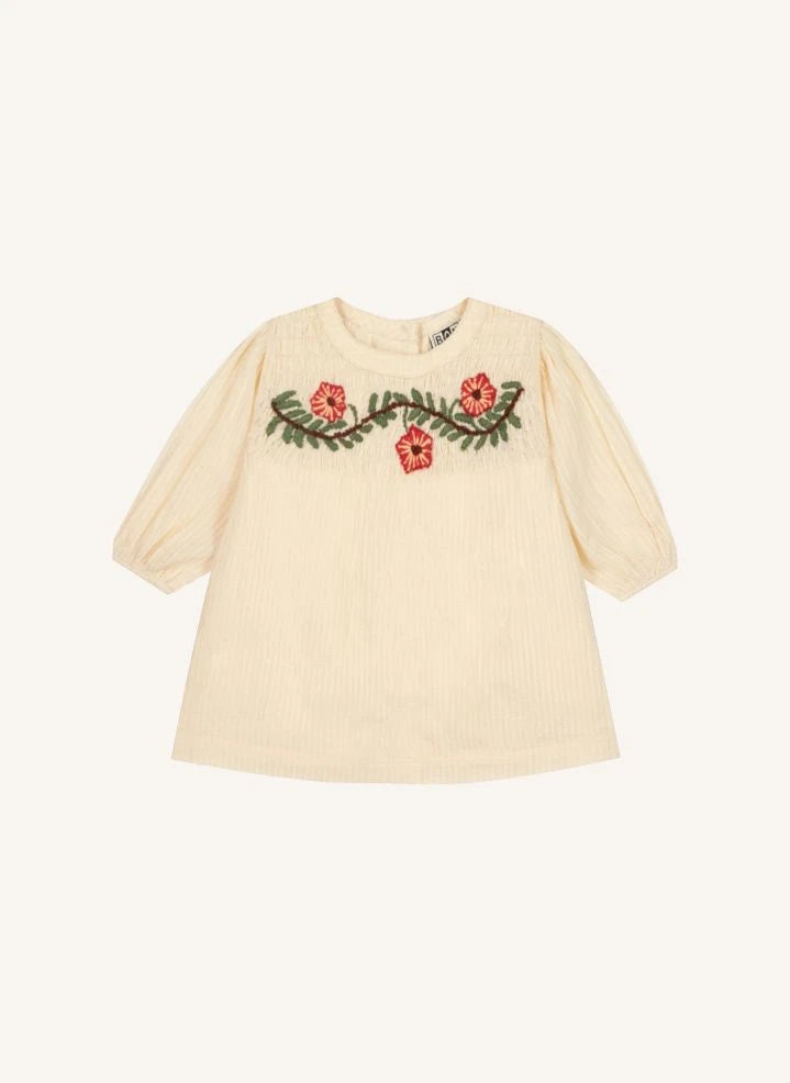 Bonton - İşlemeli elbise France | Krem