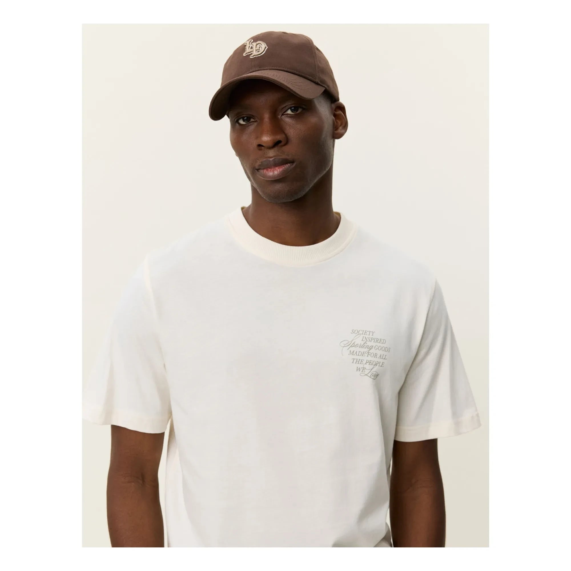 Les Deux - Ben Faience Organik-Baumwoll-T-Shirt | Creme