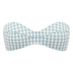 Peony - Vichy Bustier-Badeoberteil | Blau
