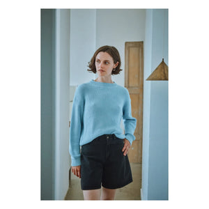 Poudre Organic - Dandelion Pullover aus Bio-Baumwolle | Hellblau