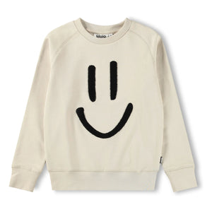 Molo - Mike Smile Bio-Baumwoll-Sweatshirt | Ecru