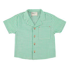 Piupiuchick - Bio-Baumwoll-Gingham-Hemd | Türkis