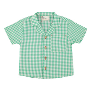 Piupiuchick - Bio-Baumwoll-Gingham-Hemd | Türkis