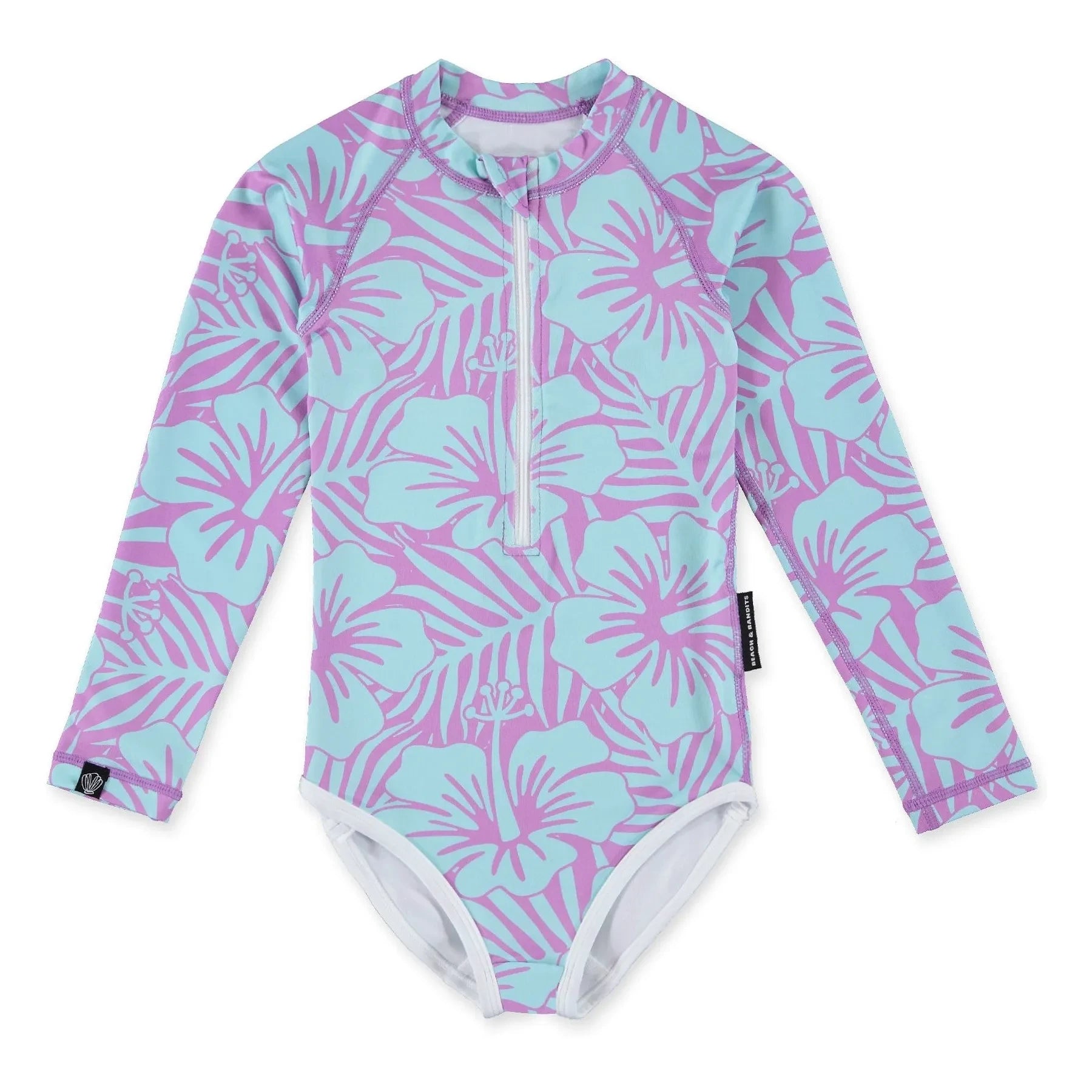 Beach & Bandits - Hibiscus UV-Schutz-Schwimmanzug aus recycelten Fasern | Lila