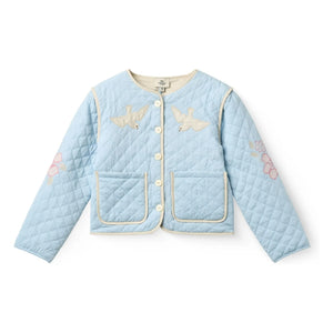 Copenhagen Colors – Bestickte Steppjacke aus Bio-Baumwolle | Hellblau