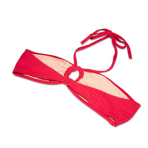 Miska Paris – Bikini-Oberteil mit Raffung | Rot