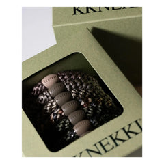 Bon Dep - Set mit 8 Kknekki Army Edition Haargummis | Khaki