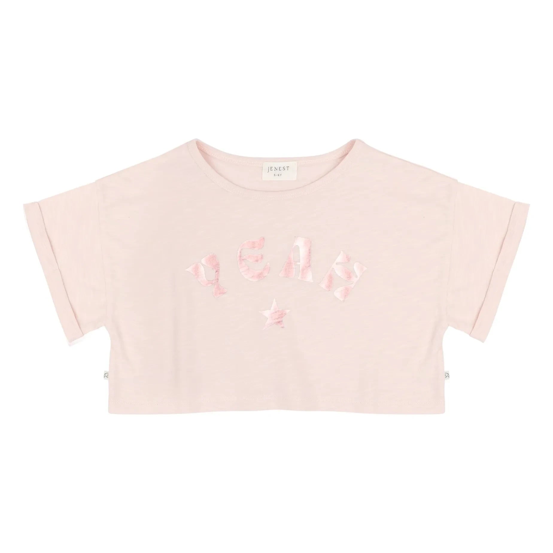 Jenest - Lizzy Yeah Crop T-Shirt Bio-Baumwolle | Blassrosa