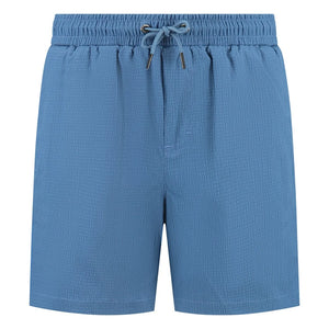 Beachlife - Seersucker Badeshorts | Blau