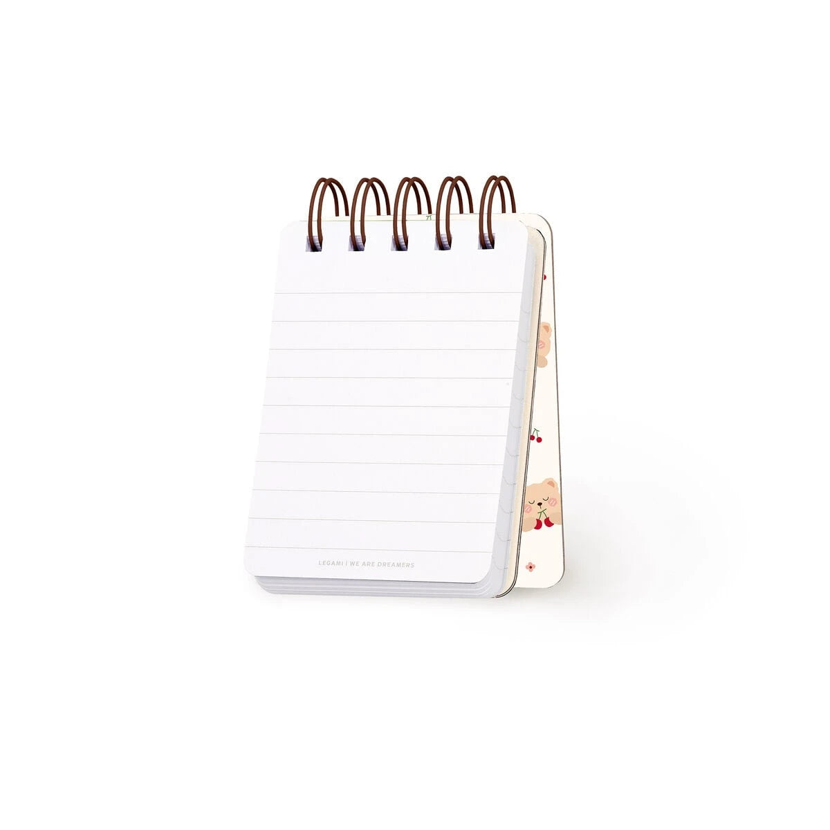 Legami - Çizgili Sert Kapaklı Resimli Defter - Oyuncak Ayı - Spiralli
