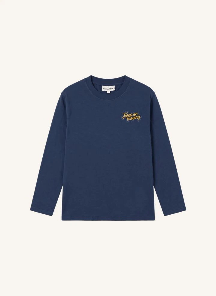 Smallable Kid - Bam "Keep On Moving" Organisches Baumwoll-T-Shirt | Grau Blau