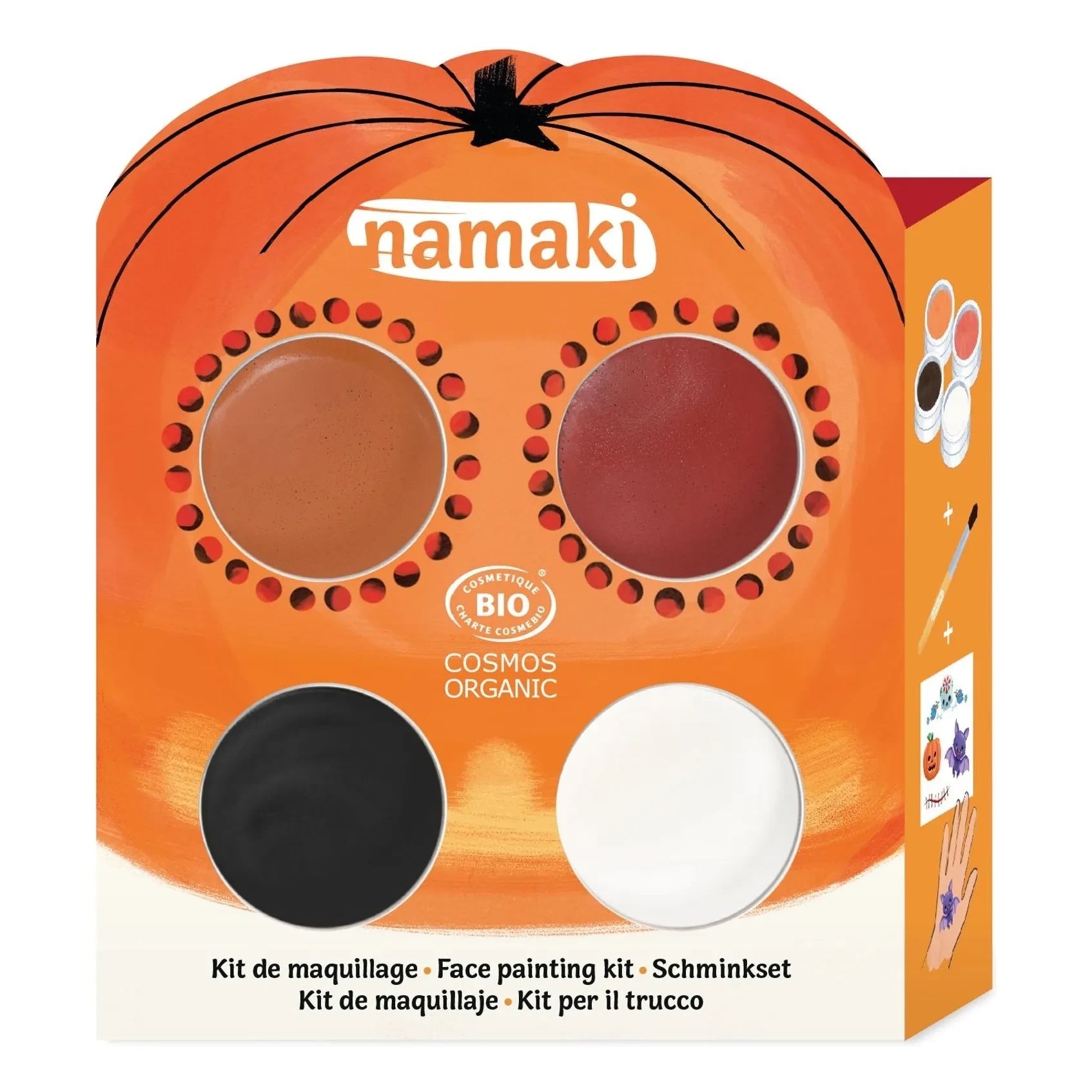 Namaki – Halloween-Make-up-Palette mit 4 Farbtönen | Orange