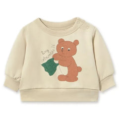 Tinycottons – Bio-Pamuk-Teddybär-Sweatshirt | Creme