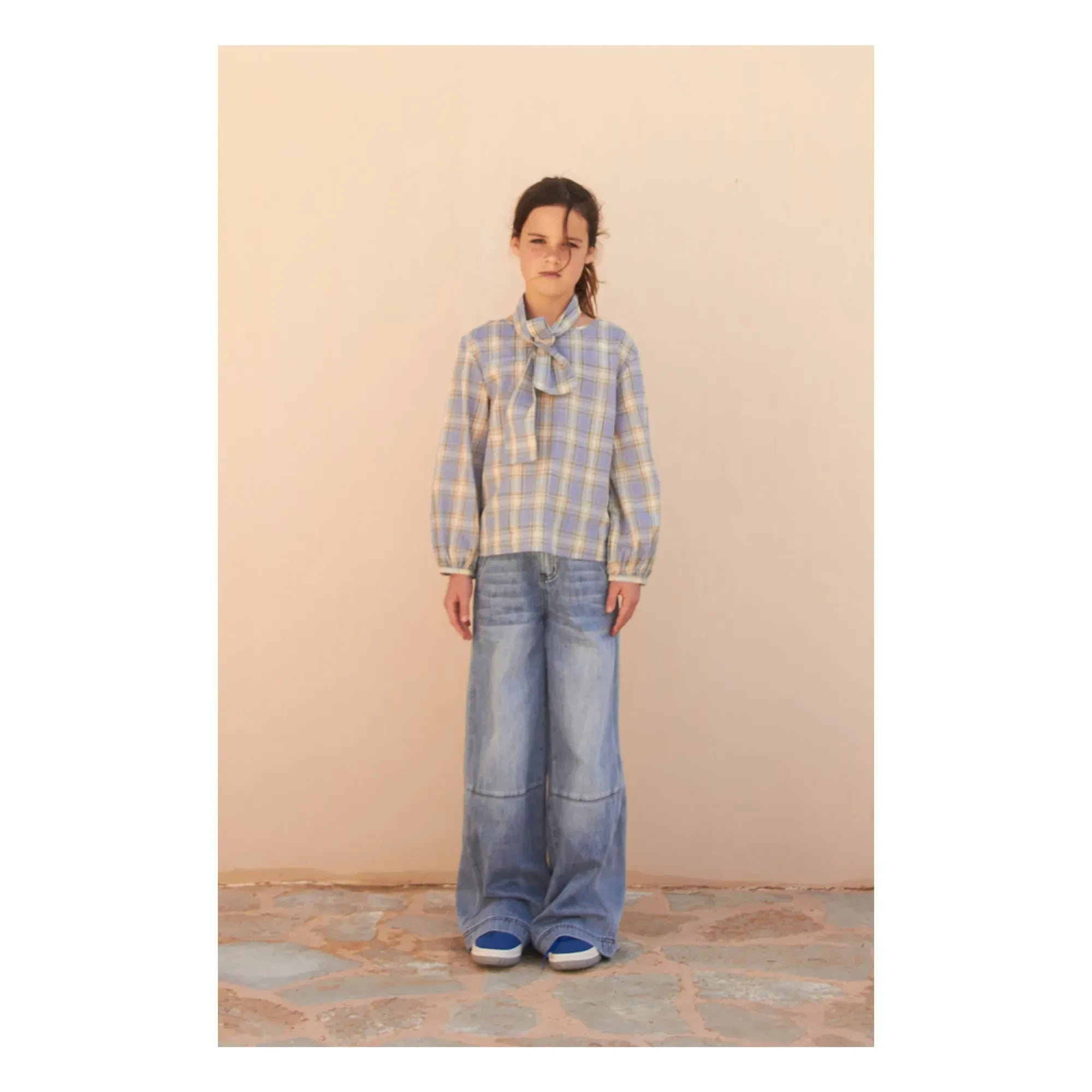 Longlivethequeen - Carreaux Bluse | Hellblau