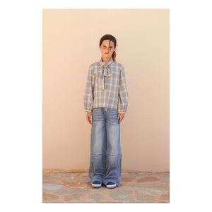 Longlivethequeen - Carreaux Bluse | Hellblau