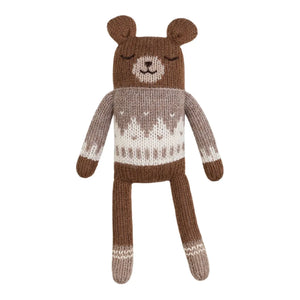 Main Sauvage - Jacquard-Pullover Teddybär | Taupebraun