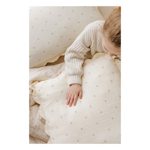 Soft Spot - Kissenbezüge aus Bio-Baumwolle mit Schleife – 2er-Set | Ecru