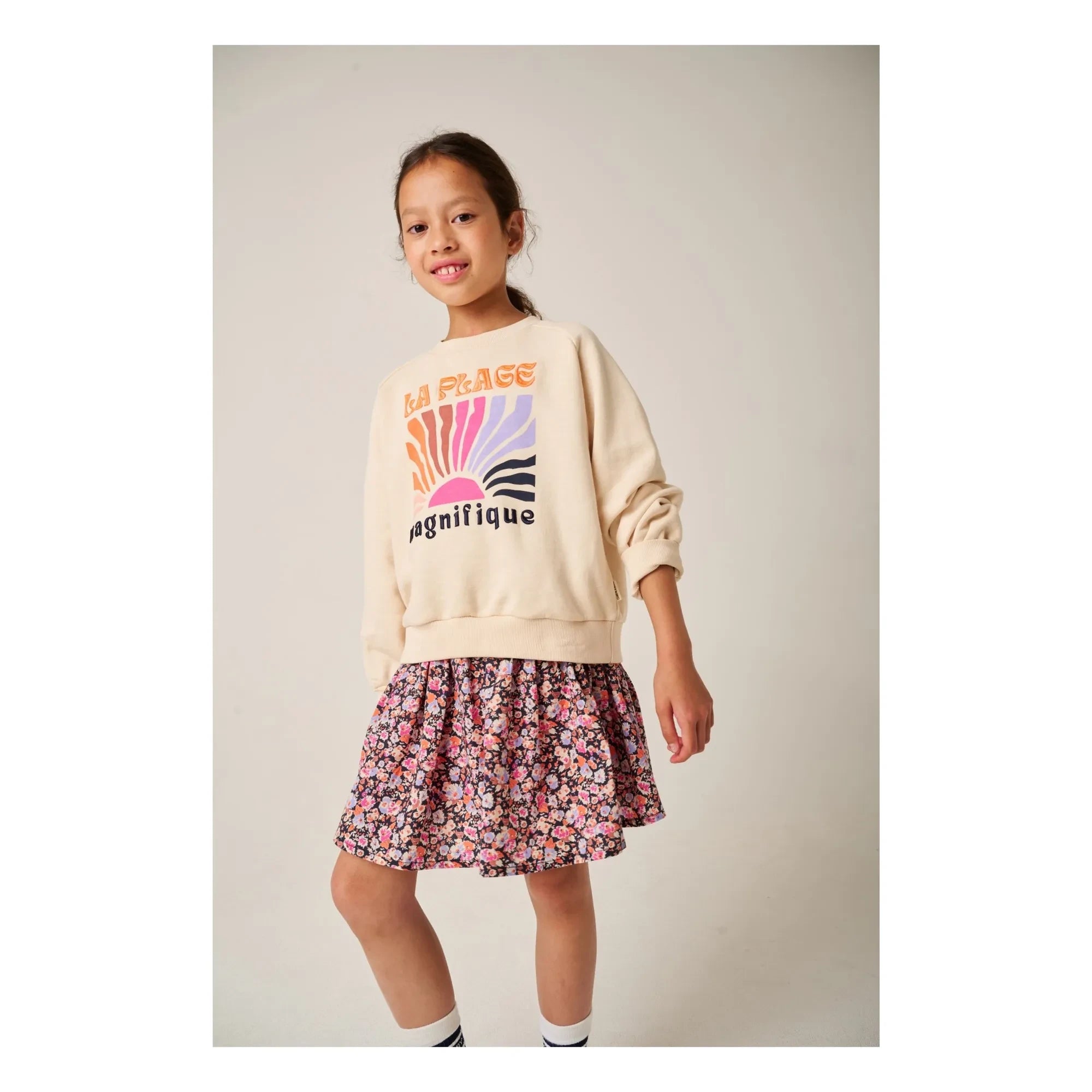 Tumble N'Dry - Prugna Bio-Baumwoll-Sweatshirt | Ecru