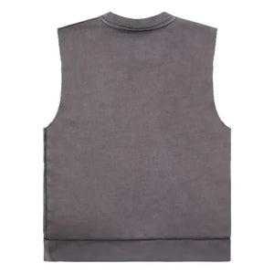 Kinderleicht – Ärmelloses Sweatshirt aus Bio-Baumwolle „Clem“ | Kohlegrau