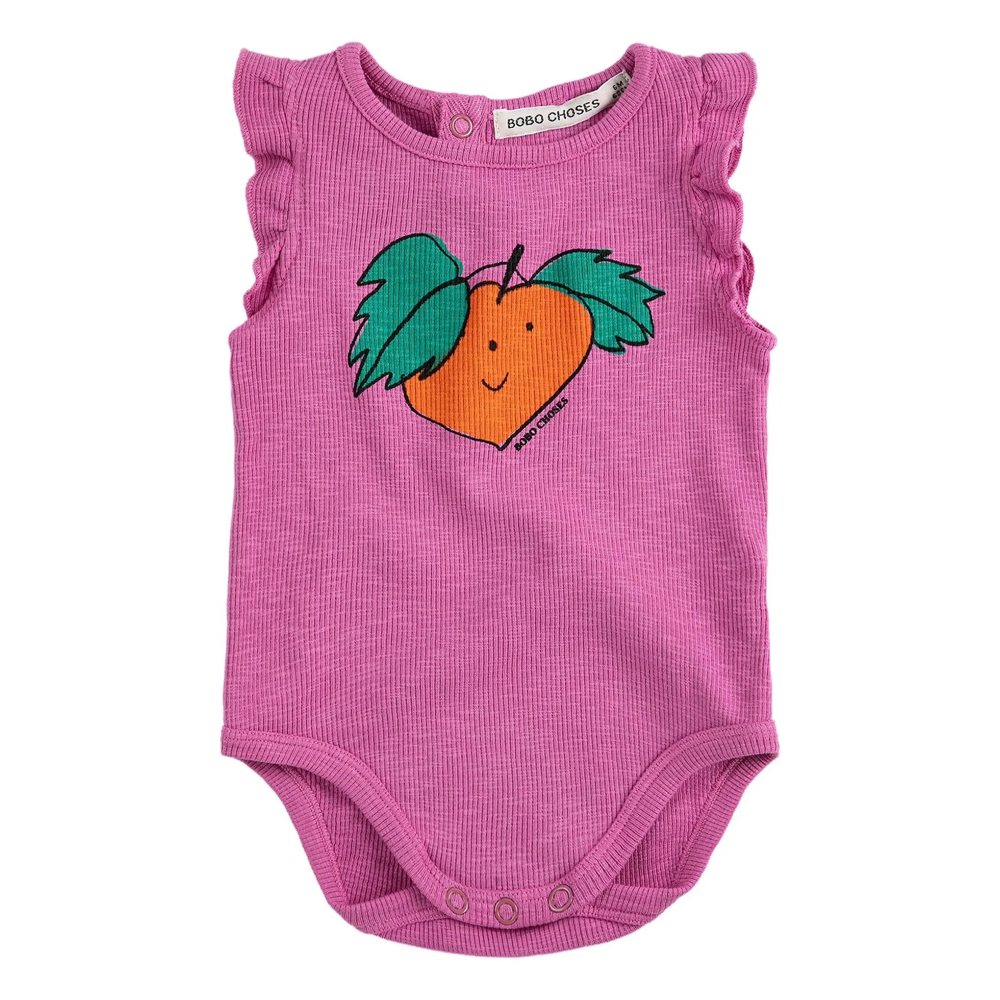 Bobo Choses - Orange Body mit Rüschen aus Bio-Baumwolle | Lila