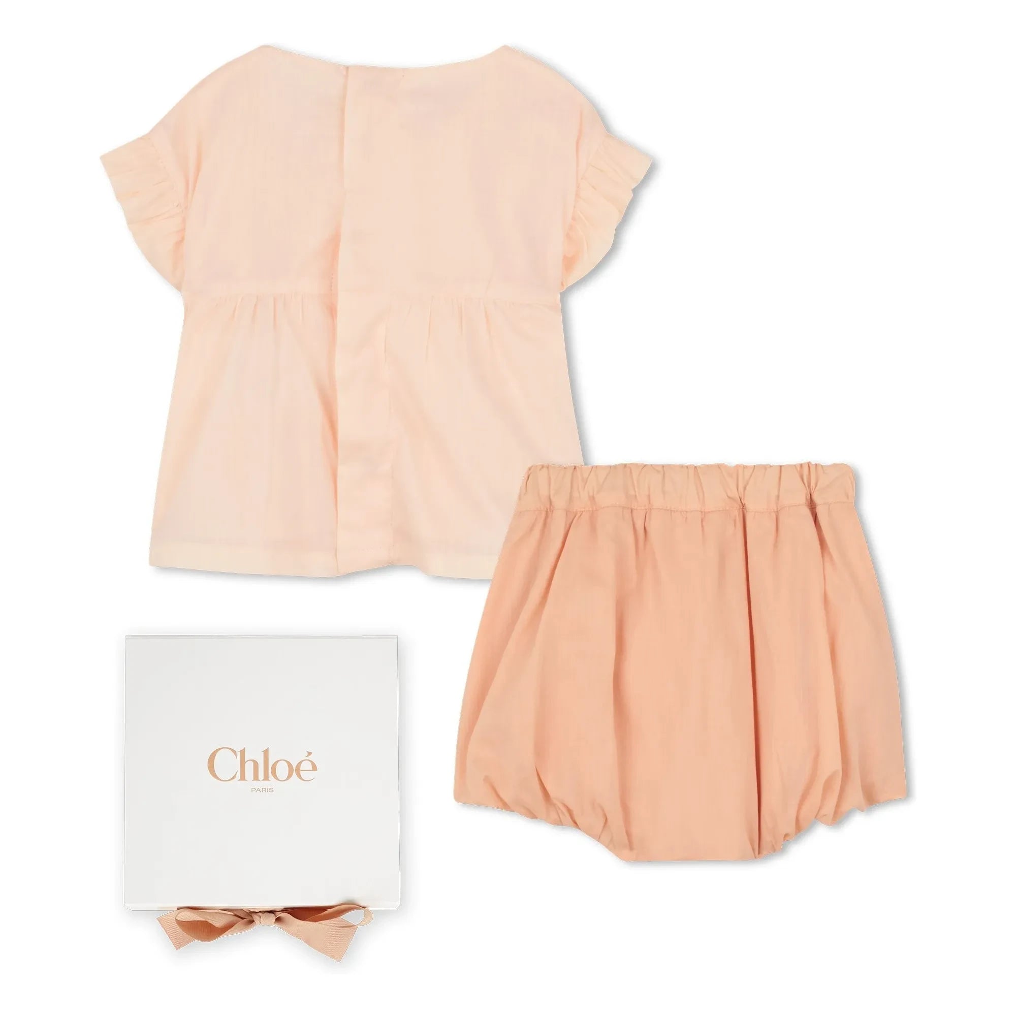 Chloé – Set aus Bio-Baumwollbluse und Bloomer | Staubrosa