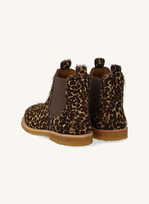 Angulus - Pony-Leopard Chelsea-Stiefel | Braun