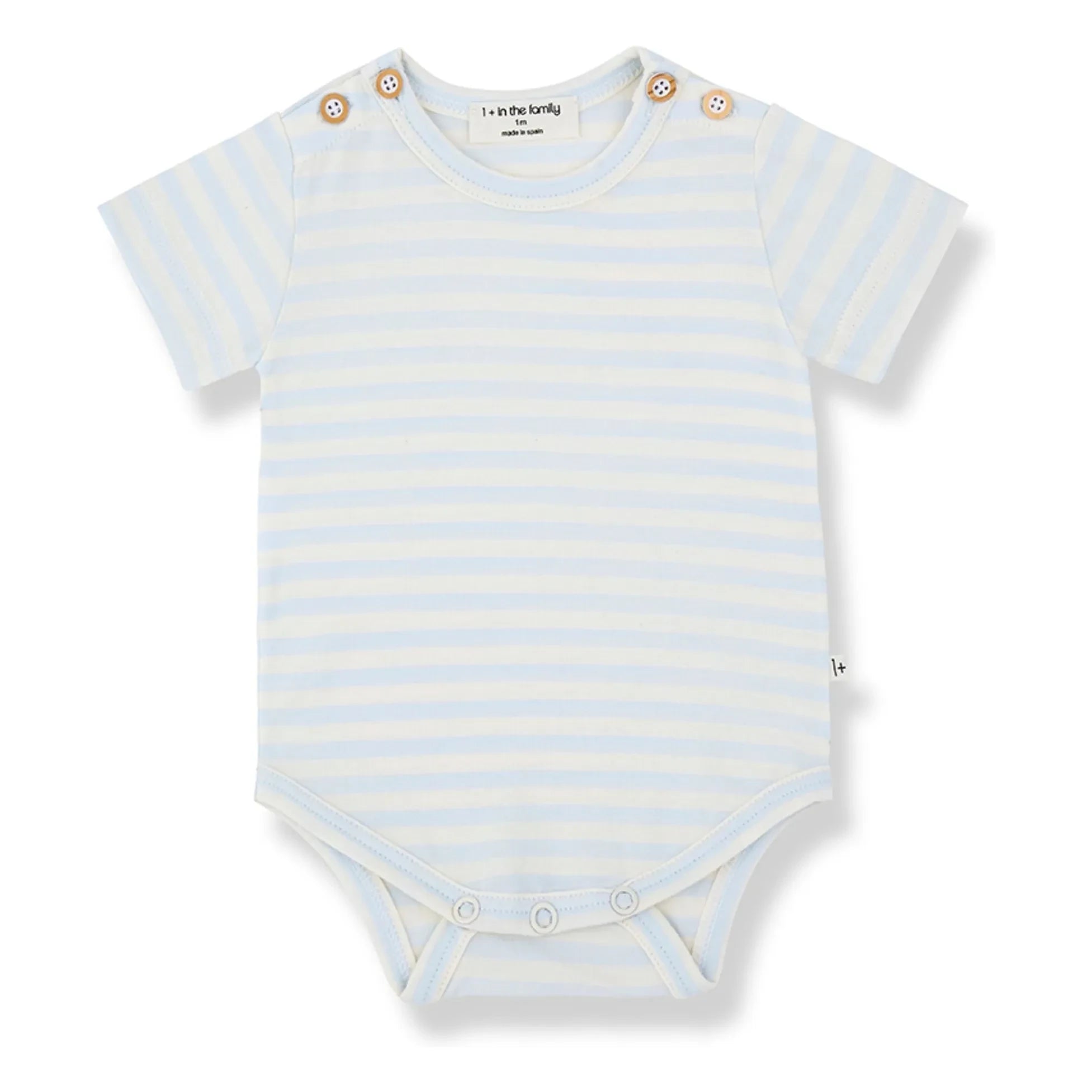 1+ in the family - Body Eloi Gestreift | Hellblau
