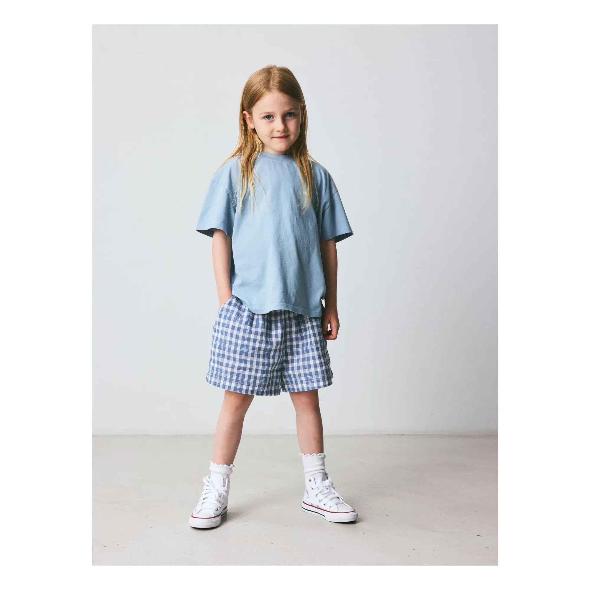 brunobruno nation - Nanna Skateboard Bio-Baumwoll-T-Shirt | Hellblau