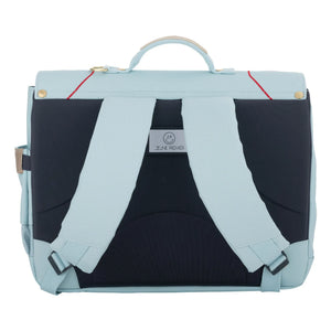 Jeune Premier - Cavalerie Midi-Handtasche mit Blumenmuster | Hellblau
