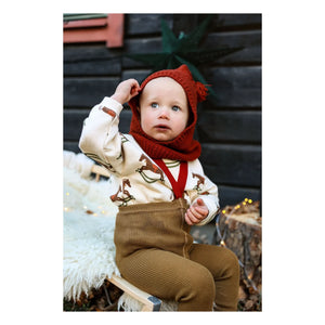 Silly Silas - Weihnachts-Strumpfhose aus Bio-Baumwolle | Olivgrün