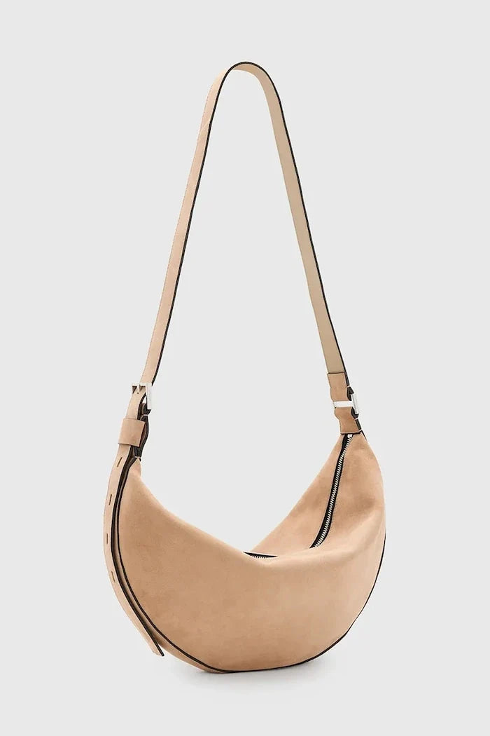 AllSaints HALFMOON Süet Çanta
