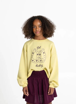 Hundred Pieces - Belmont Lucky Organik Baumwoll-Sweatshirt | Hellgelb